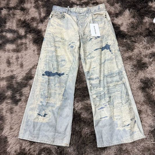 Acne Studios Vintage Tie-Dye Wide-Leg Jeans