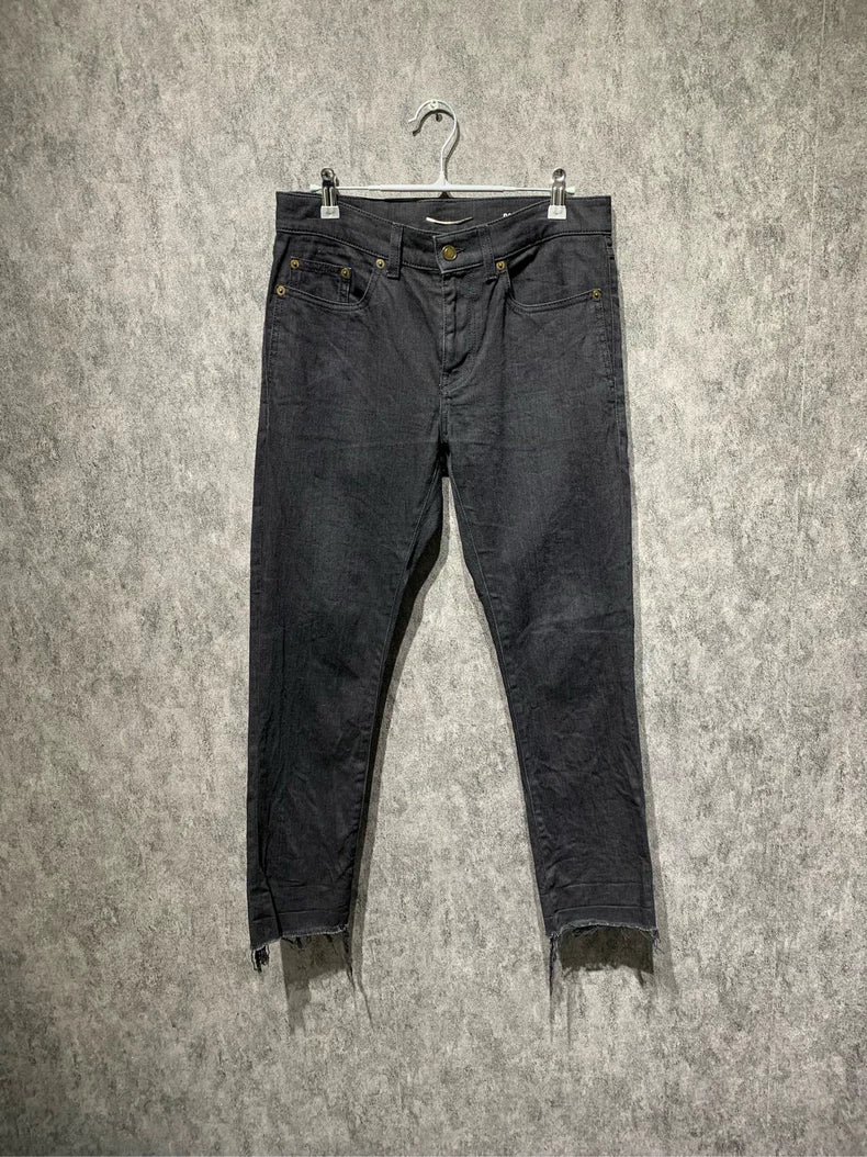 Stylish Saint Laurent Fluid Leg Denim Pants