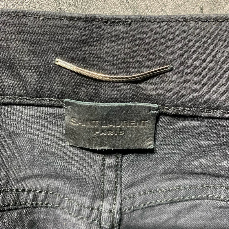 Stylish Saint Laurent Fluid Leg Denim Pants