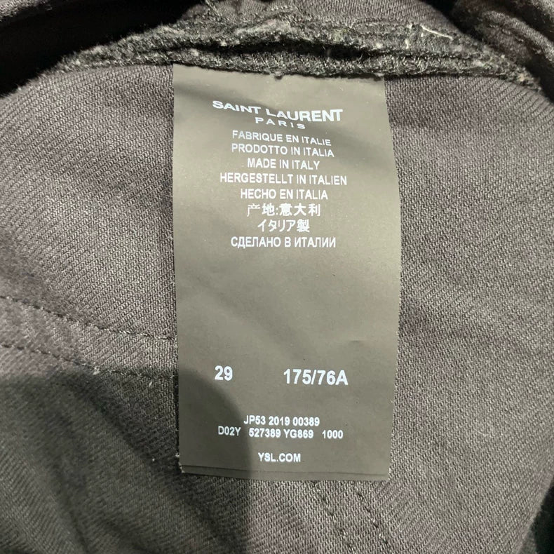 Stylish Saint Laurent Fluid Leg Denim Pants