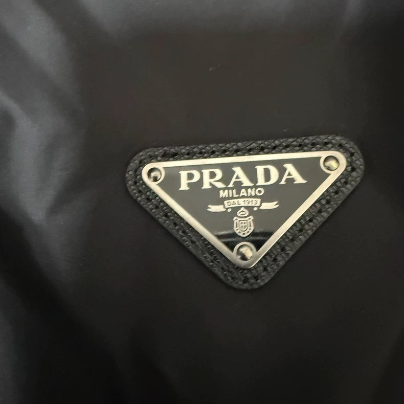 Prada Triangle Logo Nylon Bomber Jacket
