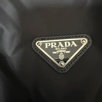 Prada Triangle Logo Nylon Bomber Jacket