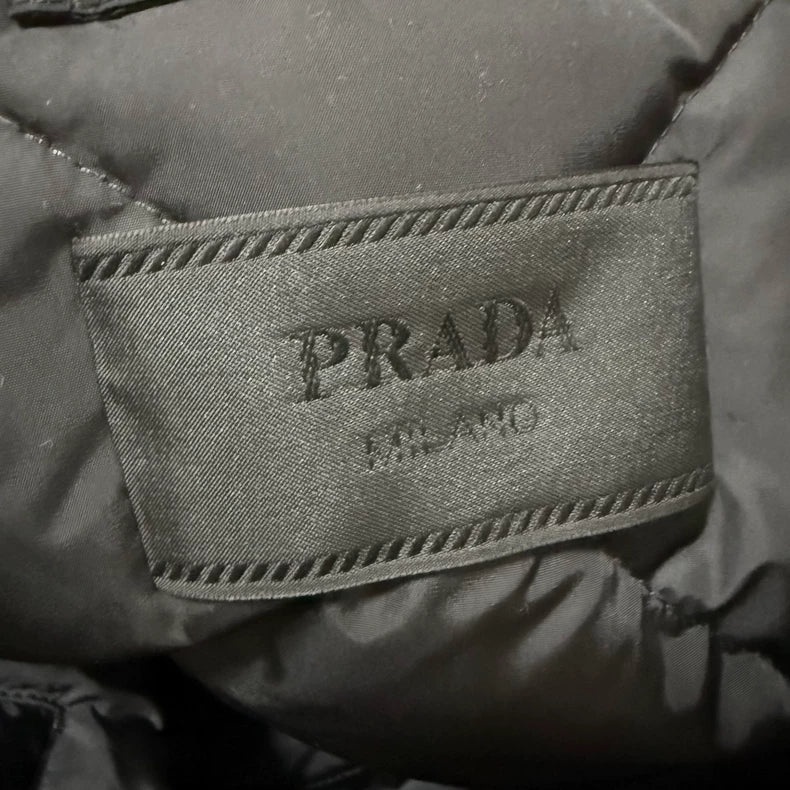 Prada Triangle Logo Nylon Bomber Jacket