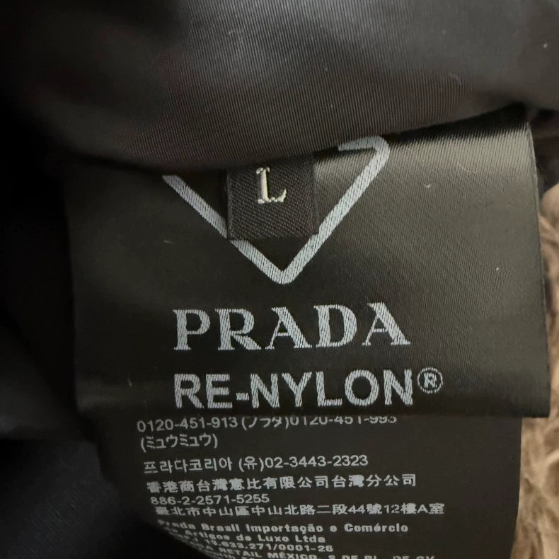 Prada Triangle Logo Nylon Bomber Jacket