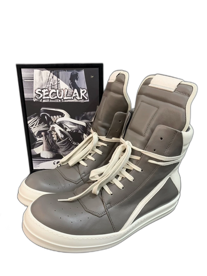 Gray Rick Owens Geobasket Sneakers for Men-yf
