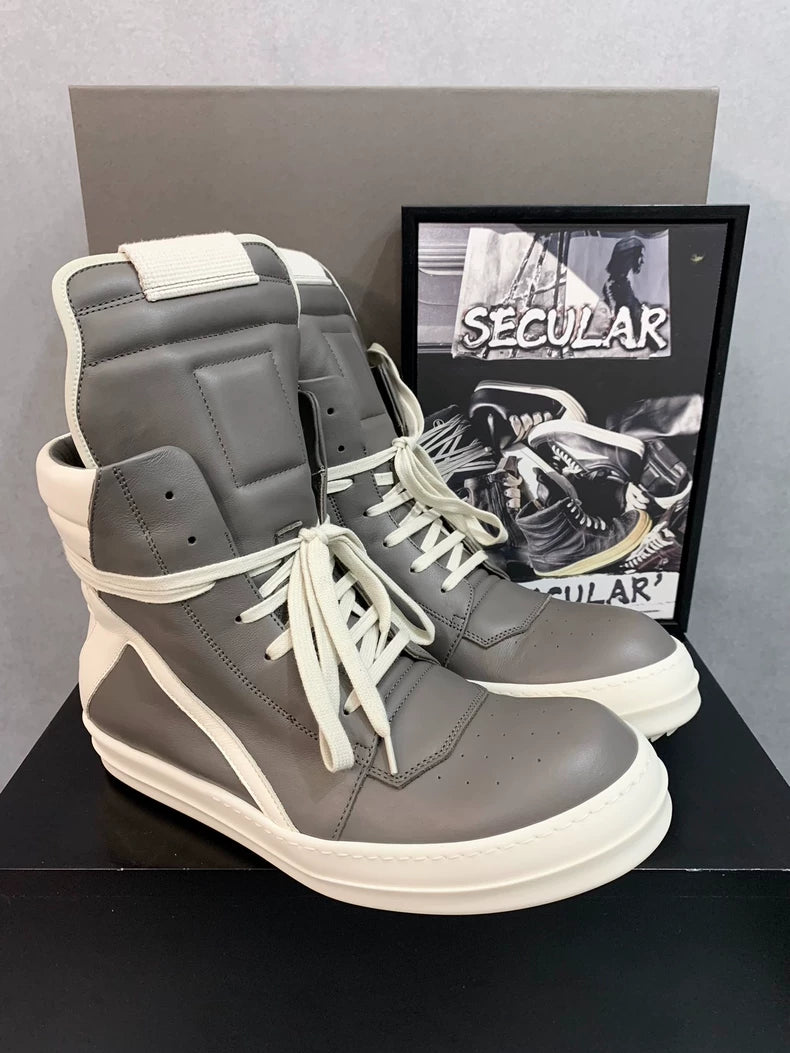 Gray Rick Owens Geobasket Sneakers for Men-yf