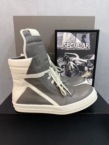 Gray Rick Owens Geobasket Sneakers for Men-yf