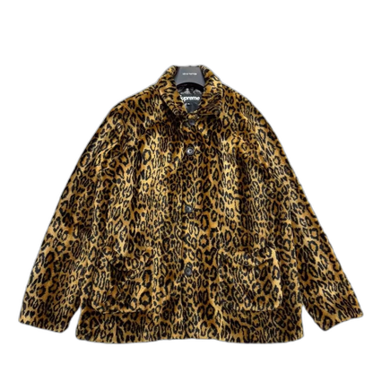 Supreme Leopard Print Fur Jacket-zp