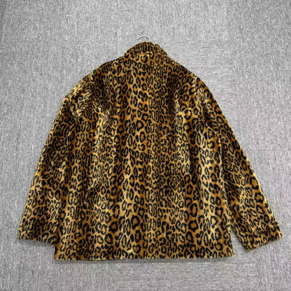Supreme Leopard Print Fur Jacket-zp