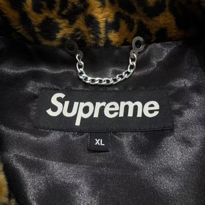 Supreme Leopard Print Fur Jacket-zp