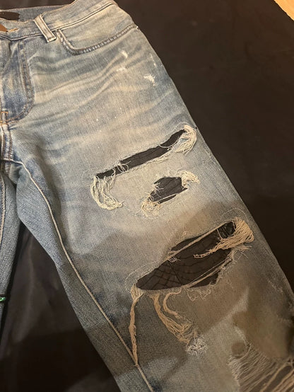 Amiri Art Patch Snake Jean