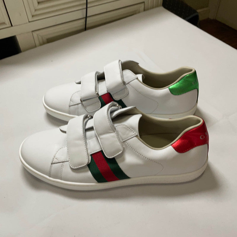 Gucci Ace Kids Leather Sneakers with Colorful Details 0079
