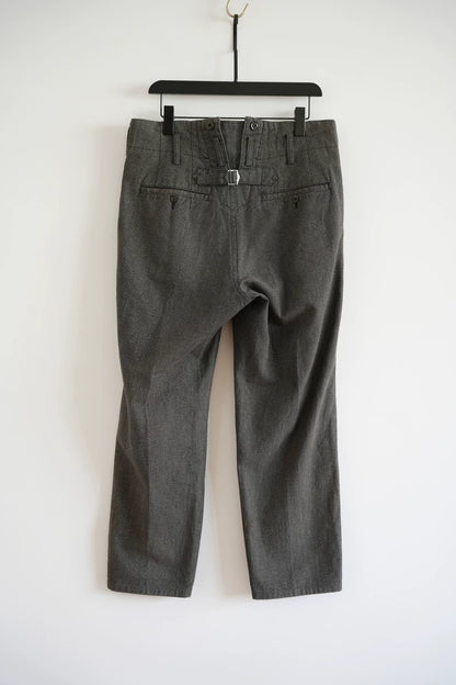 Yohji Yamamoto Grey Striped Trousers