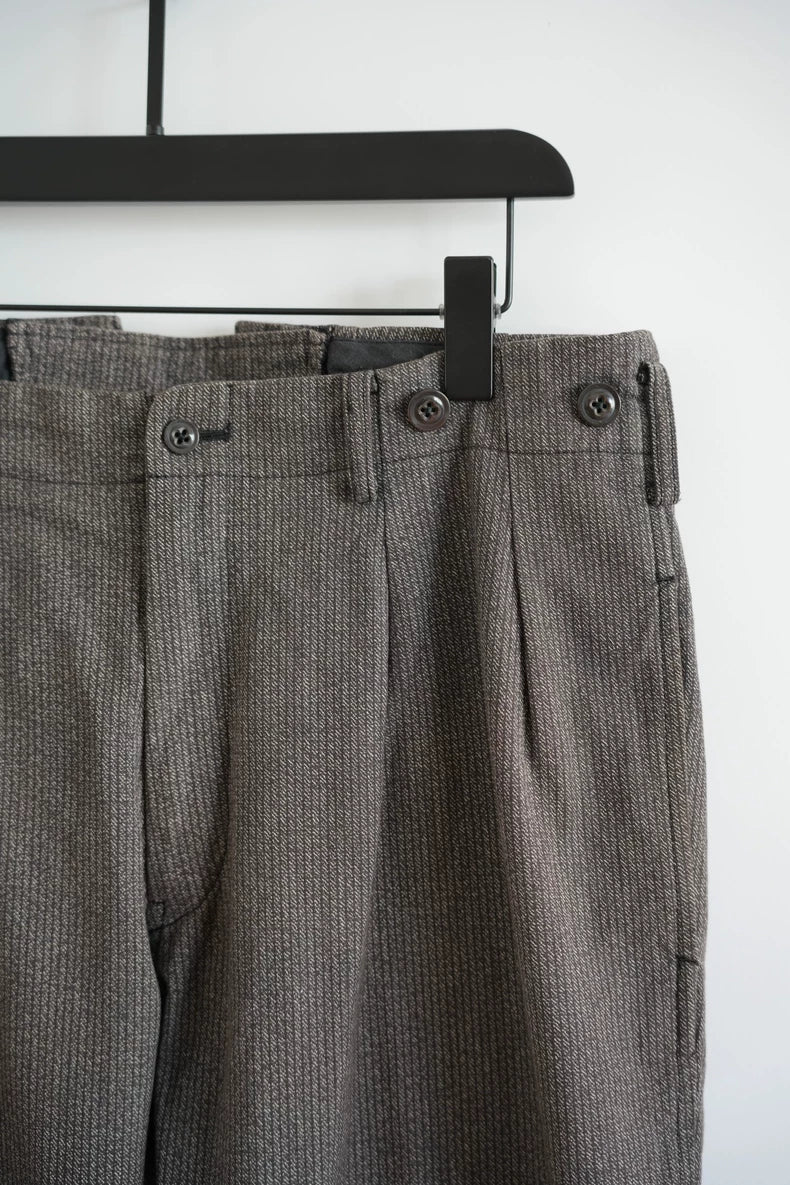 Yohji Yamamoto Grey Striped Trousers