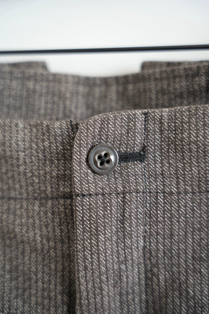 Yohji Yamamoto Grey Striped Trousers