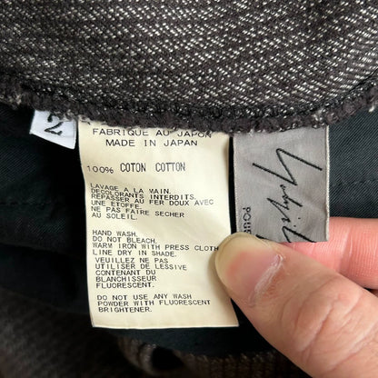 Yohji Yamamoto Grey Striped Trousers