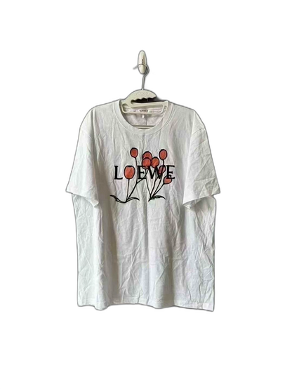 Loewe Floral Embroidery Short Sleeve T-Shirt