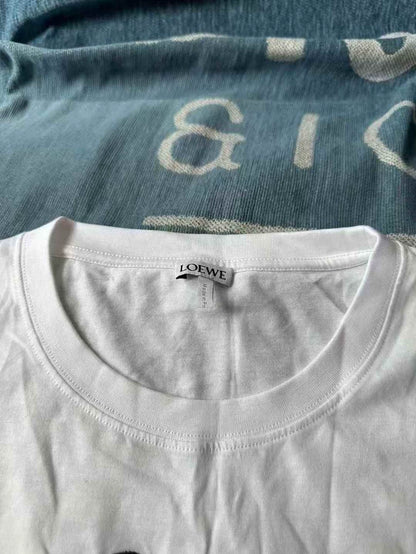 Loewe Floral Embroidery Short Sleeve T-Shirt