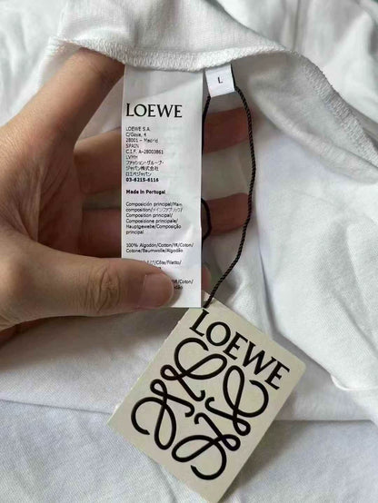 Loewe Floral Embroidery Short Sleeve T-Shirt