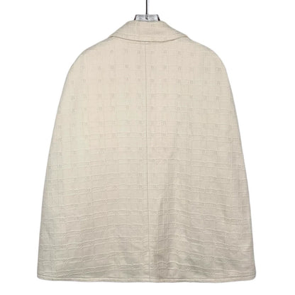 Gucci Cream Wool Blend Cape Coat