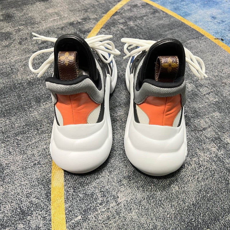 Louis Vuitton Leather Sports Sneakers in Black and Blue 0079