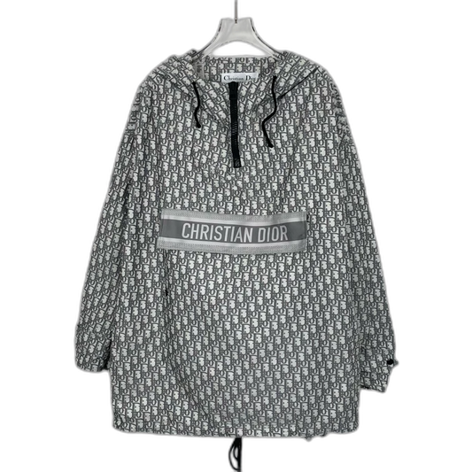 Grey Logo Hooded Jacket by Dior