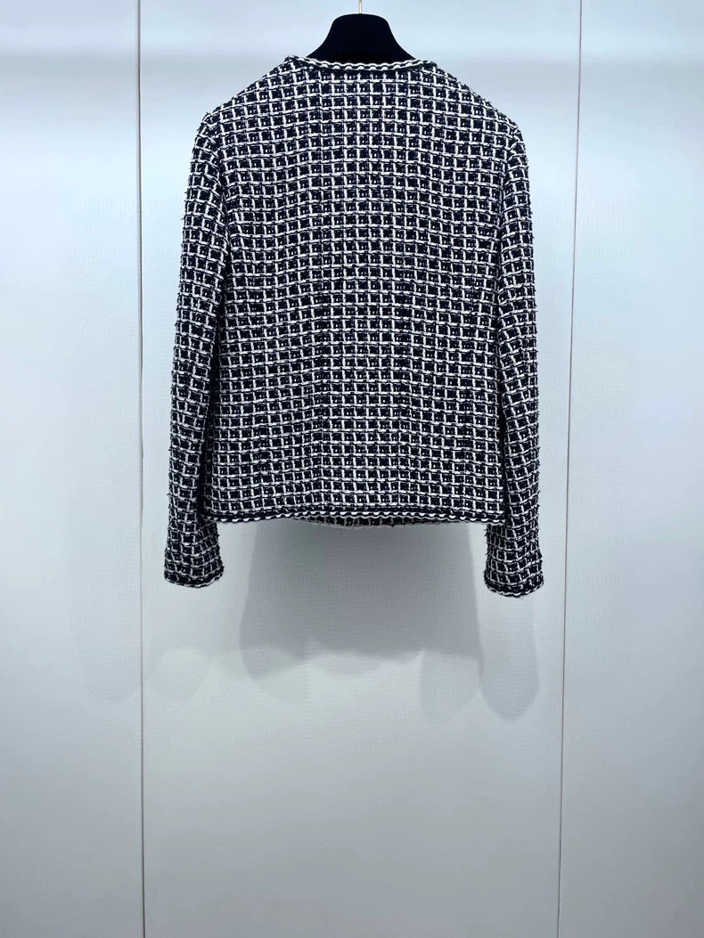 Chanel Black and White Tweed Jacket