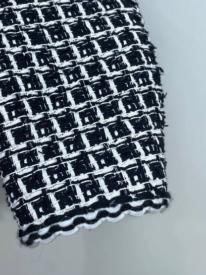 Chanel Black and White Tweed Jacket