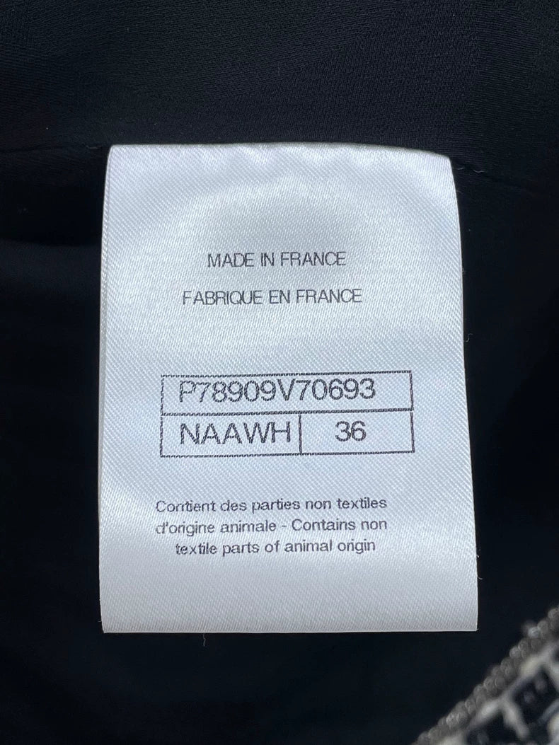 Chanel Black and White Tweed Jacket