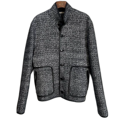 Bottega Veneta Gray Houndstooth Wool Jacket