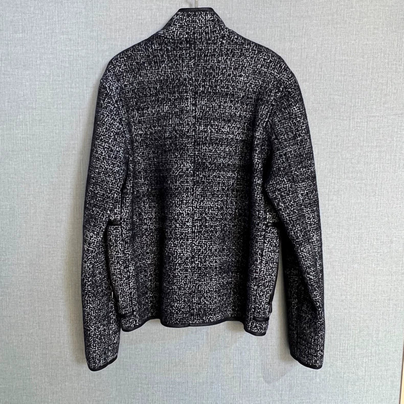 Bottega Veneta Gray Houndstooth Wool Jacket