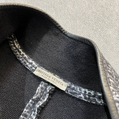 Bottega Veneta Gray Houndstooth Wool Jacket