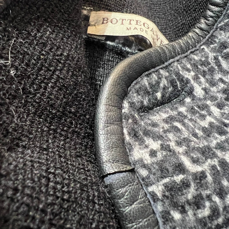 Bottega Veneta Gray Houndstooth Wool Jacket