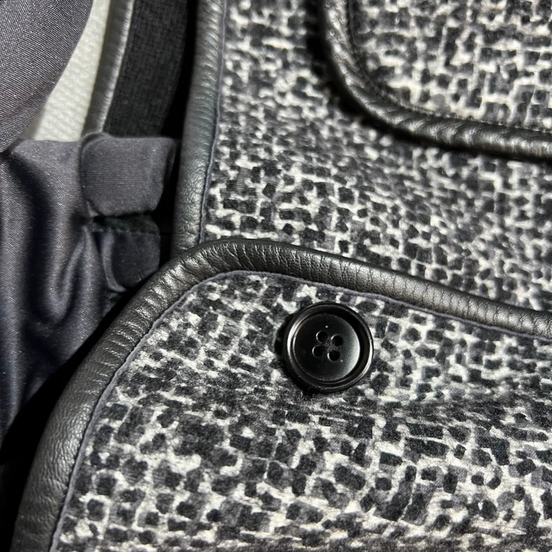 Bottega Veneta Gray Houndstooth Wool Jacket