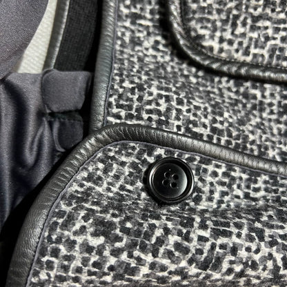 Bottega Veneta Gray Houndstooth Wool Jacket