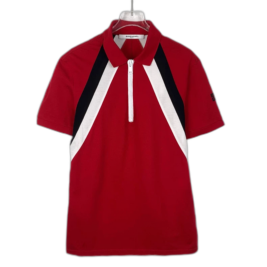 Givenchy Red Logo Embroidered Polo Shirt