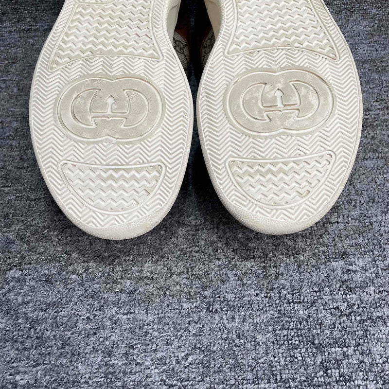 Gucci Brown Canvas Lace-Up Stylish Sneakers 0079