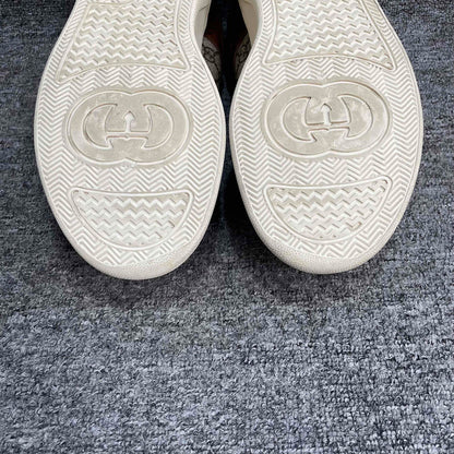 Gucci Brown Canvas Lace-Up Stylish Sneakers 0079