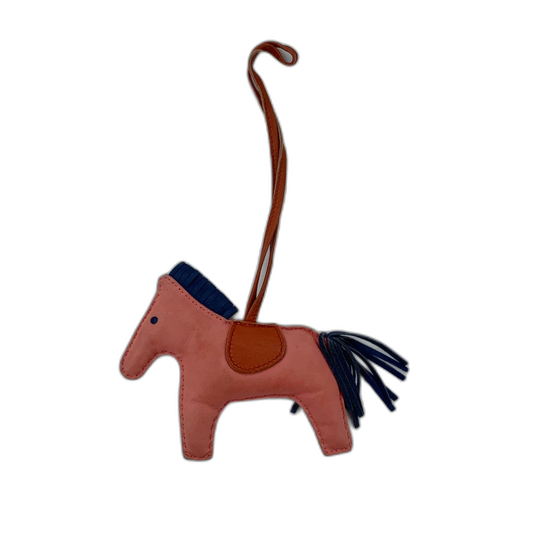 Hermes Pink Horse Charm Keychain