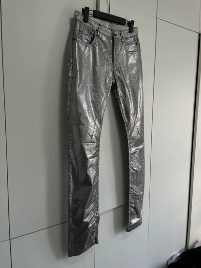 Rick Owens Men's Silver Jeans