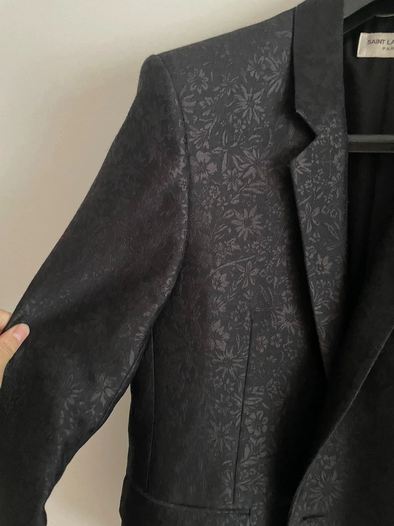 Stylish Saint Laurent Suit with Floral Pattern
