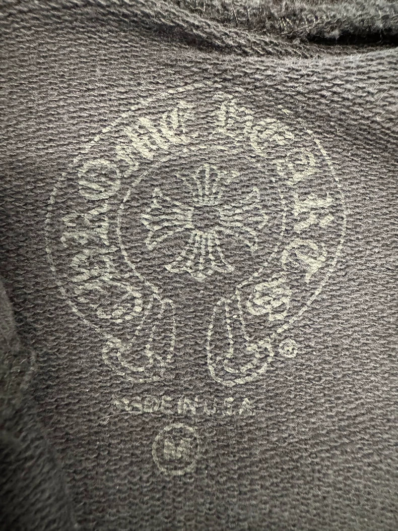 Chrome Hearts Black Zip Hoodie with Logo-yf