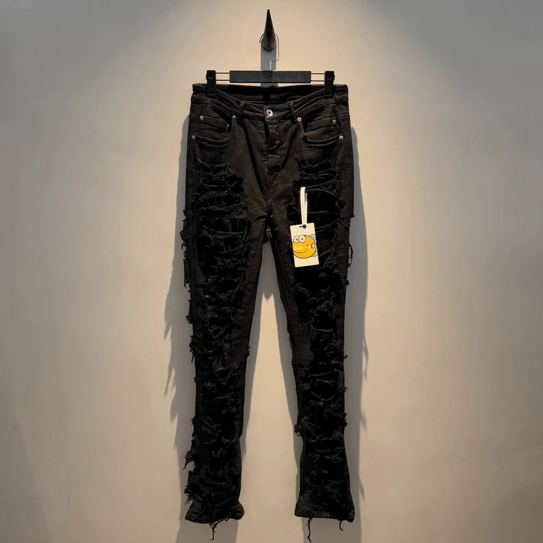 Rick Owens DRKSHDW Distressed Denim Pants