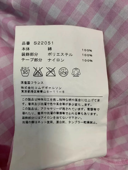 COMME DES GARCONS Pink Check Shirt