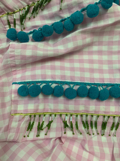 COMME DES GARCONS Pink Check Shirt