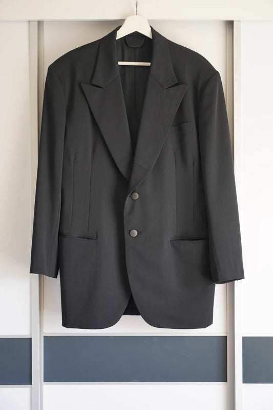 Yohji Yamamoto Silk Collar Wool Blazer