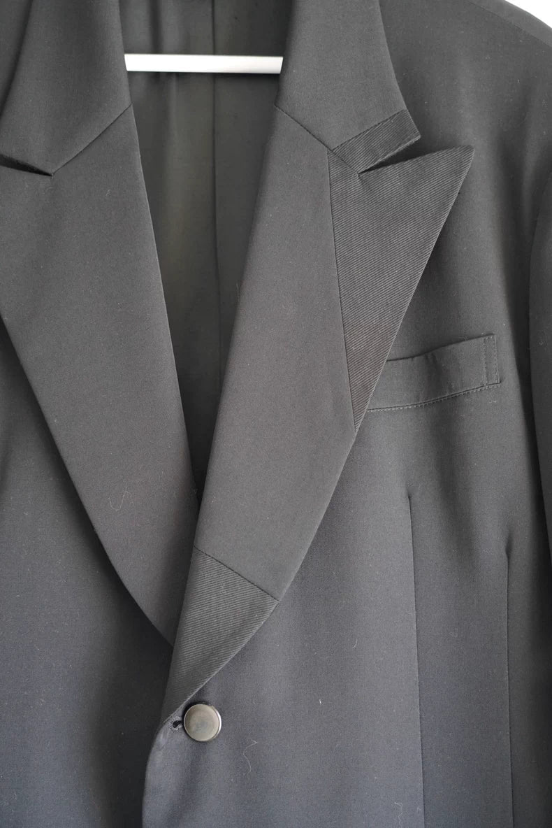 Yohji Yamamoto Silk Collar Wool Blazer