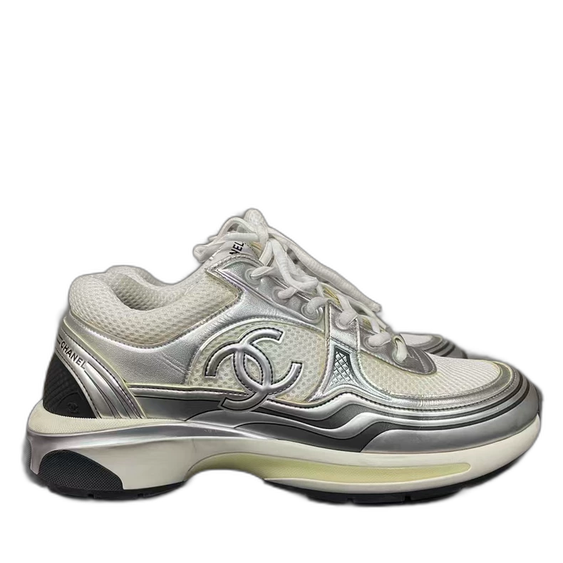 Chanel Silver Sports Sneakers