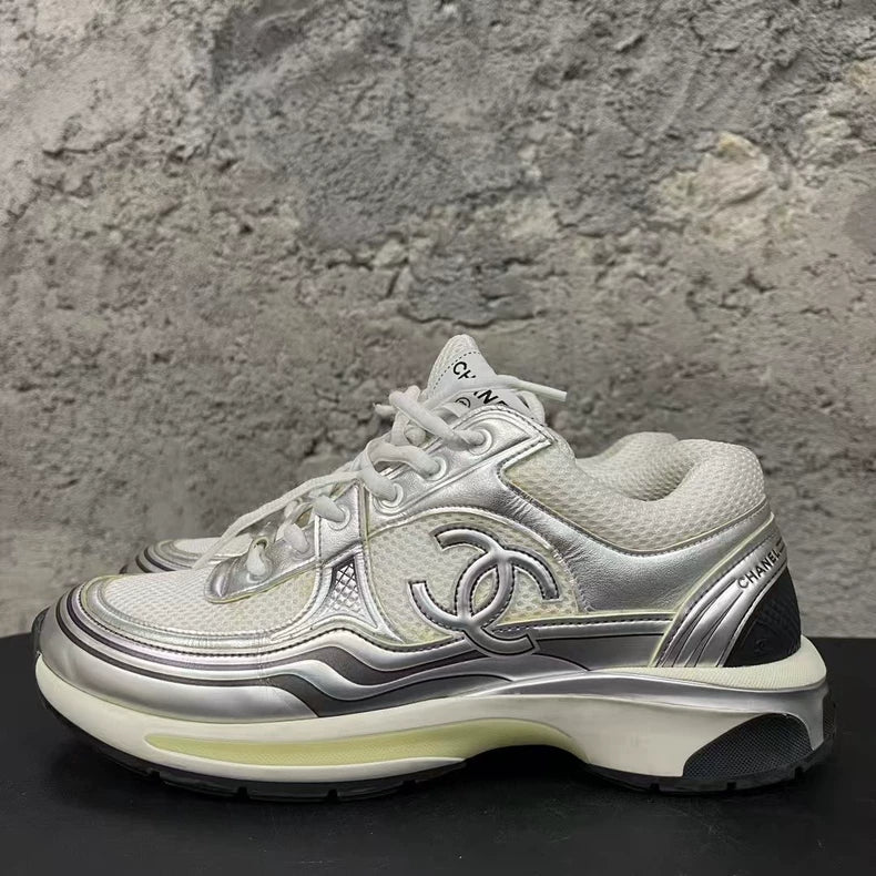 Chanel Silver Sports Sneakers