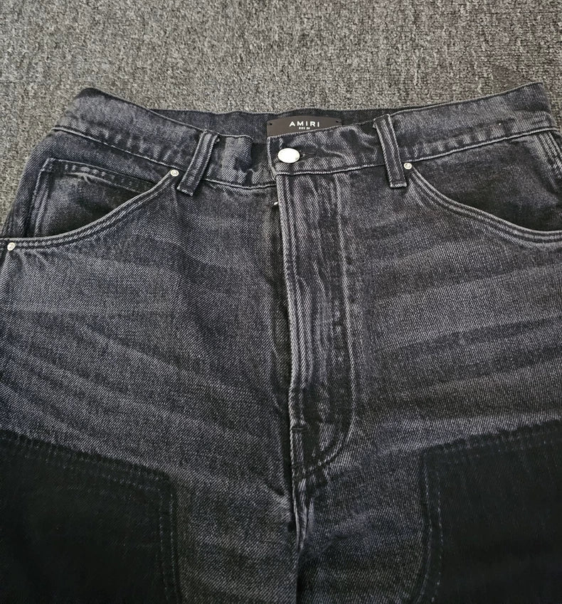 Amiri Wide-Leg Cargo Denim Jeans-yf